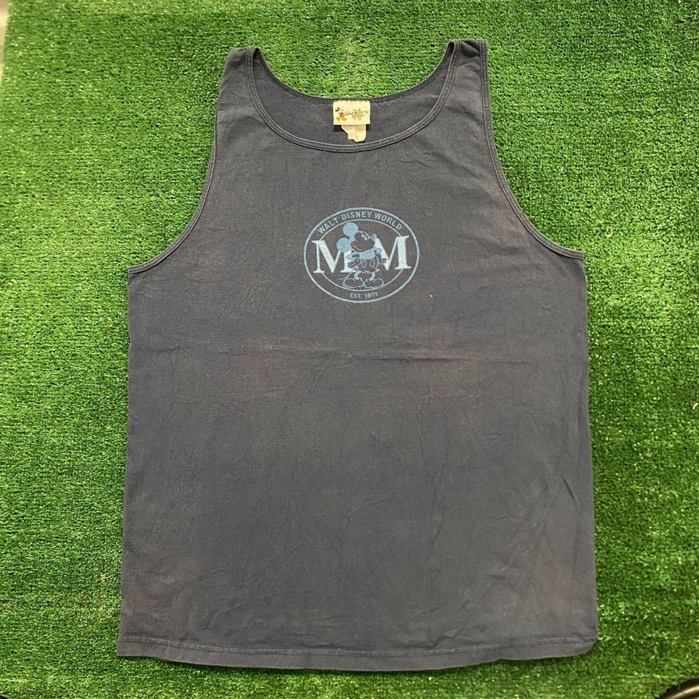 Vintage Y2K Mickey Mouse Sun Faded Essential Disney Tank